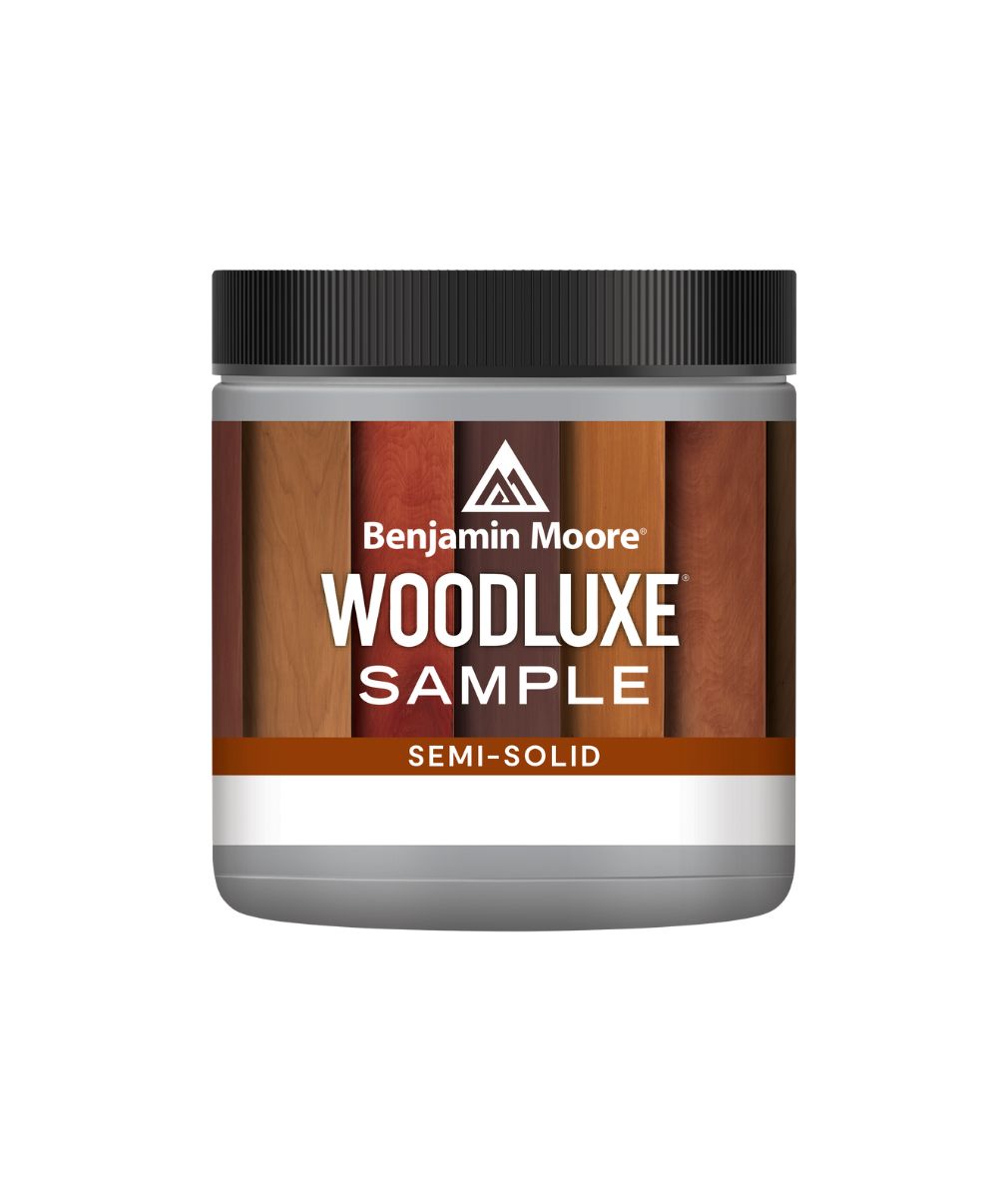 Benjamin Moore Woodluxe® Water-Based Semi-Solid Exterior Stain Half Pint Sample available at Hirshfield's in Minnesota, North Dakota, South Dakota or Wisconsin.